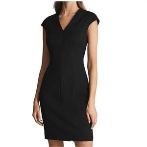 Reiss Women's Black Hayes Cap Sleeve Dress Size 4 New With Tags